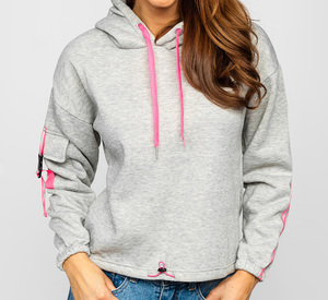 Vintage Winter Heavy Weight 400GSM Boxy Fit Custom Screen Printed Logo Streetwear women <b>Crop</b> <b>top</b> hoodies - Product Image 2