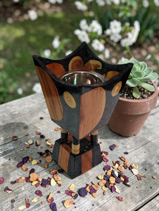 Brûleur d'encens en bois et résine FAIZA CRAFT - Encens indien aromatique et écologique - Diffuseur de parfum d'intérieur multi-régional - Product Image 3