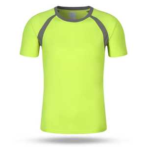 Men Yellow Short Sleeve Crew Neck Soccer Jersey Moisture Wicking <b>Polyester</b> Sport T-<b>Shirt</b> Summer Apparel Regular Fit - Product Image 2
