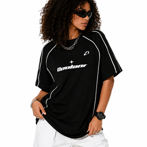 เสื้อเจอร์ซีย์อเมริกันฟุตบอลผ้าตาข่ายระบายอากาศดี สะท้อนแสง แบบสตรีทแวร์ คอวี ทรงโอเวอร์ไซส์ ชุดทีม พร้อมบริการสกรีนหมายเลขตามสั่ง - Product Image 1