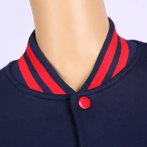 Blouson de baseball personnalisé avec broderie sur le devant, style universitaire classique, respirant, col en V, chaud, pour l'automne, unisexe, AMERICAN TRENCH CLOTHING - Product Image 2