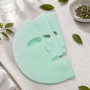 OEM Y583 40GSM Feuille de masque en fibre de thé vert antioxydante, Matières premières pour substrat de masque facial et soin de <span class=keywords><strong>la</strong></span> peau - Product Image 2