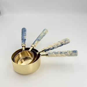 Juego de Cucharas y Tazas Medidoras de Acero Inoxidable Ecológicas, Capacidad de 240 ml, Aptas para Lavavajillas, Utensilios de Cocina para Uso Doméstico - Product Image 1