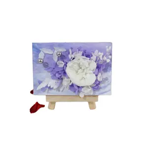 Kit de bricolage de fleurs conservées en Offre Spéciale avec matériel floral séché et support en bois