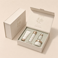 Coffret cadeau de soins de la peau personnalisé, boîte cadeau de luxe à fermeture magnétique, emballage cosmétique avec insert en EVA, fabricant de boîtes rigides en papier