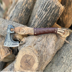 Hache viking industrielle classique, lame en acier au carbone, inspirée de l'ancienne Scandinavie, tête décorative, artisanat artisanal pour - Product Image 2