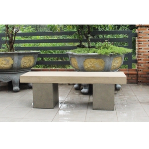Banc d'extérieur moderne en béton de 160cm de long, surface de siège parfaitement étanche pour patio - Product Image 5
