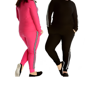 Custom Printed Women's Anti-UV Polyester/Cotton Tracksuit Set Full <b>Zip</b> Half <b>Zip</b> <b>Hooded</b> Pullover Jacket Pants Joggers Slim Fit - Product Image 1