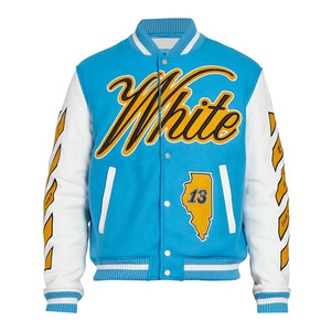 Veste universitaire classique pour homme à manches longues, 100 % laine, avec impression personnalisée, patchs en chenille et logo, style baseball - Product Image 4
