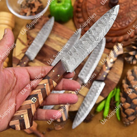 Couteau de cuisine artisanal en acier Damas forgé, motif torsadé, manche en bois pleine longueur, ultra-affûté 58 HRC, ambidextre, léger et durable
