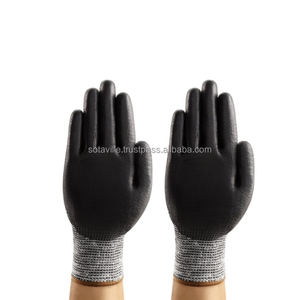 Gants de sécurité anti-coupure SOTAVILLE modèle 48-705, best-seller, doublure sans couture, poignet tricoté offrant une flexibilité et un ajustement parfaits, gants noirs - Product Image 6