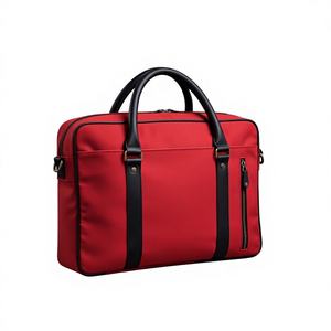 Sacoche de bureau portable grande capacité, style simple, en PU, légère, avec fermeture éclair, pour ordinateur portable, à porter en bandoulière - Product Image 1