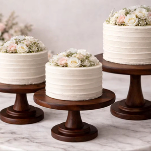 Support à gâteau réglable en bois, écologique et fait main, pour boulangeries et événements - Product Image 1