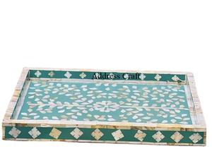 ถาดเสิร์ฟอาหารทรงสี่เหลี่ยมผืนผ้าสไตล์อาหรับเป็นมิตรกับสิ่งแวดล้อมถาดใส่ขนมแม่มุกแบบฝัง - Product Image 1