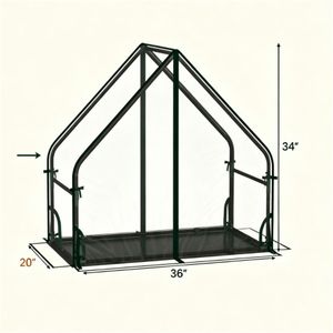 Mini Invernadero Portátil de 36 x 20 x 34 Pulgadas, de PVC Transparente para Cultivo, Resistente al Agua y al Viento, con Base de Madera y PE Verde - Product Image 6