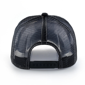Custom Manufacturer Outdoor Animal Patch Trucker <b>Hat</b>-Factory Direct White & <b>Black</b> Breathable Mesh 3D Embroidery OEM/ODM - Product Image 6