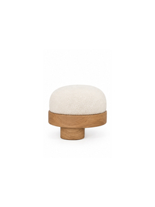 Tabouret de bar moderne en tissu avec base en bois robuste, design minimaliste pour bar à domicile et utilisation en café commercial - Product Image 3