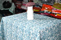 Nappe en coton réutilisable, écologique, imprimée à la main, de haute qualité, à motifs floraux, pour la maison, l'hôtel, les cafés et les intérieurs