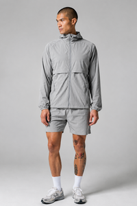 Men’s Casual Lightweight Hooded Windbreaker Set Full <b>Zip</b> <b>Up</b> <b>Hoodie</b> With Matching Shorts Outdoor Running And Sportswear For Men's - Product Image 6