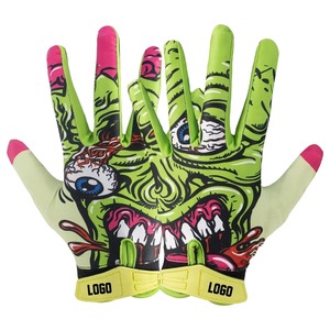 Custom Logo Full Finger Breathable Nylon Football Gloves | <b>Sticky</b> Grip Outdoor Pitcher Gloves for Youth & Adults (Wholesale) - Product Image 1