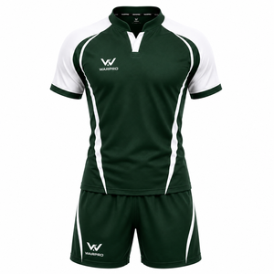 Warpro ชุดเสื้อรักบี้สีเขียวสีขาวสำหรับผู้ชายชุดเสื้อทีมสำหรับใส่ได้ทุกฤดูกาล - Product Image 1