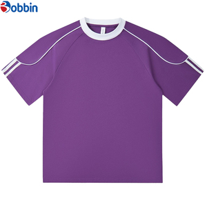 Customize Front Men's Plus Size T-<b>Shirt</b> Streetwear Contrast Stitch <b>Patchwork</b> Short Sleeve Regular Fit Unisex 100% Cotton - Product Image 1