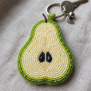 Colorful Handmade Seed Beaded Keychain Decorative <b>Bag</b> <b>Charm</b> Premium Glass Beaded Keychain Handmade Floral Gift Accessory - Product Image 2