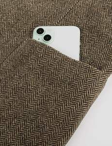 Traje de Negocios para Hombre al por Mayor, Blazer Cruzado Antiarrugas, Tallas Grandes, Color/Talla Personalizable, Logotipo Personalizado, Estilo Italiano-Americano - Product Image 5