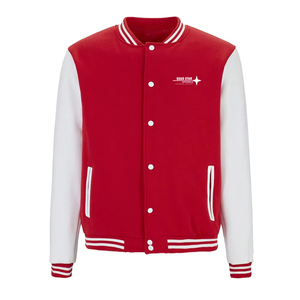 Custom Design New Arrival Wholesale Men Hooded Stand Collar Front Logo Lightweight Breathable Winter <b>Letterman</b> <b>Jacket</b> - Product Image 1