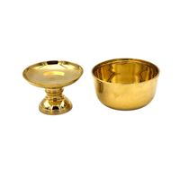 Ensemble de 4 plateaux en laiton véritable, faits à la main, de luxe, pour la décoration de la maison et des hôtels, style traditionnel et moderne, souvenirs, cadeaux, fabrication thaïlandaise, 24