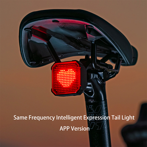 Feu arrière de vélo intelligent à motifs DIY, accessoires de feux stop pour vélo, émotions personnalisables, feu arrière LED étanche pour cyclisme nocturne - Product Image 1