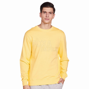 Sweat à col rond à manches longues hommes hiver et automne pull chaud élégant décontracté doublé polaire tenue confortable pour tous les jours - Product Image 1