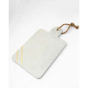 Planche à découper en marbre de qualité supérieure, ronde, artisanale, avec boucle en cuir pour accrocher, idéale pour couper les fruits - Product Image 6