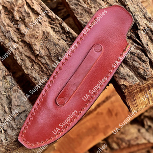 ซองใส่มีดหนังแท้คุณภาพสูงเย็บมืออย่างประณีต พร้อมห่วงเข็มขัดเย็บแบบ Saddle Stitched สำหรับพกพา EDC ล่าสัตว์ และใช้งานทางยุทธวิธี - Product Image 6