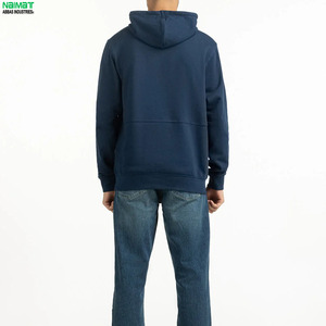 เสื้อฮู้ดผู้ชาย ผ้าฝ้าย 100% เฟรนช์เทอร์รี่ สีกรมท่าล้วน ทรงปกติ สวมใส่สบายๆ สำหรับฤดูใบไม้ร่วง - Product Image 5