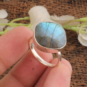 925 Sterling <b>Silver</b> Bezel Setting Turquoise Brilliant Cut Handmade Classic <b>Boho</b> Dainty Solitaire <b>Ring</b> Certified Jaipur Unisex - Product Image 3