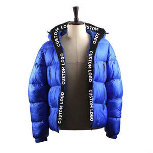 New Design Solid Color <b>Slim</b> <b>Fit</b> Coated Canvas Stand Collar Padded Men Puffer <b>Jacket</b> for Men Waterproof Winter - Product Image 2