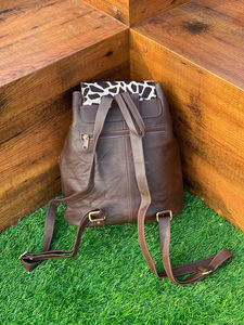 Mochila de cuero de piel con estampado de animales reciclados múltiples de estilo occidental para mujer, Mochila De Cuero múltiple de tamaño Ideal de Color arcoíris para mujer - Product Image 5