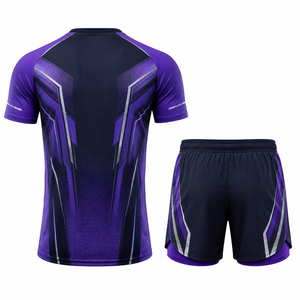 Ensemble de t-shirt et short de sport légers pour homme, en mesh respirant, pour la course à pied, l'entraînement, la gym, la musculation, la remise en forme, vêtements de sport - Product Image 2