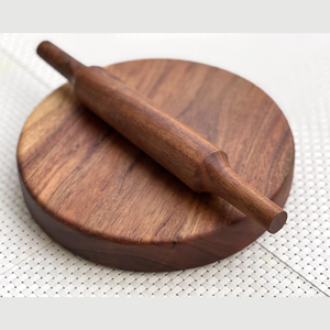 Rodillo y Tabla de Amasar de Madera de Acacia con Diseño Innovador Smart Art, Forma Redonda, Chakla Belan, para Accesorios de Cocina - Product Image 5