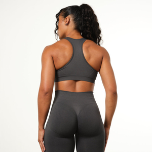 Ensemble de leggings de yoga taille haute pour femmes, couleur unie, soutien-gorge de sport sans couture, pantalon long, vêtements de sport pour femmes - Product Image 2