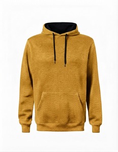 Sweat-shirt à capuche épais pour homme, logo brodé personnalisé, impression en relief, doublure en satin de soie, coupe oversize, écologique, vente en gros - Product Image 1