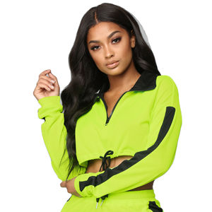 Conjunto de Chándal Impermeable y Transpirable para Mujer, Chaqueta Cortavientos de Nailon, Conjunto de 2 Piezas con Forro de Malla Ligero - Product Image 2