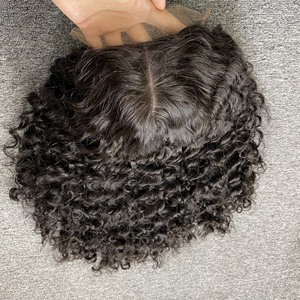 SDD Cheveux Remy Bouclés Naturels pour Perruque Lace Frontal Loose Deep Wave HD Lace Front Perruques pour Femmes Noires - Product Image 6