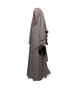 Vente en gros OEM : Ensemble Abaya et Khimar à trois couches pour femmes musulmanes, avec broderie personnalisée, tissu de qualité supérieure, faible MOQ - Product Image 3