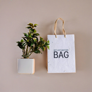 Stylish Floral Paper Gift Bag for <b>Weddings</b> and Events Natural Finish Handmade Paper Bag for Gift Wrapping Paper Bag for Elegant - Product Image 2