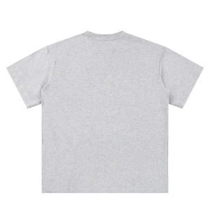 T-shirt vierge OEM à col épais en coton lourd suédé, coupe ample, en coton et polyester de qualité supérieure, 260g, pour homme - Product Image 2