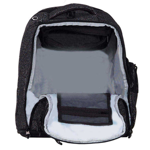 Sac à dos à paillettes noir en polyester avec poche intérieure en filet, style adulte, sac de danse et de cheerleading pour équipe, personnalisez votre propre logo imprimé - Product Image 4