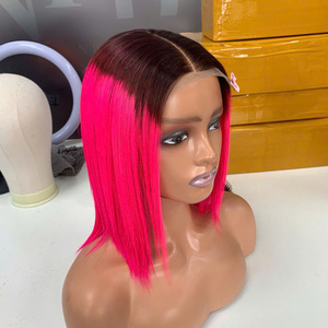 Venta al por mayor Ombre Pink Straight Virgin Hair Extensiones Cutícula Alineados Vietnamita Cabello Humano Doble Dibujado Transparente Encaje Vietnam - Product Image 1