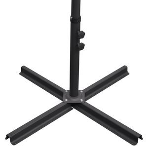 Sombrilla de Jardín Cantilever Azul Sólido con Base de Acero, Sombrillas y Bases para Patio - Product Image 6